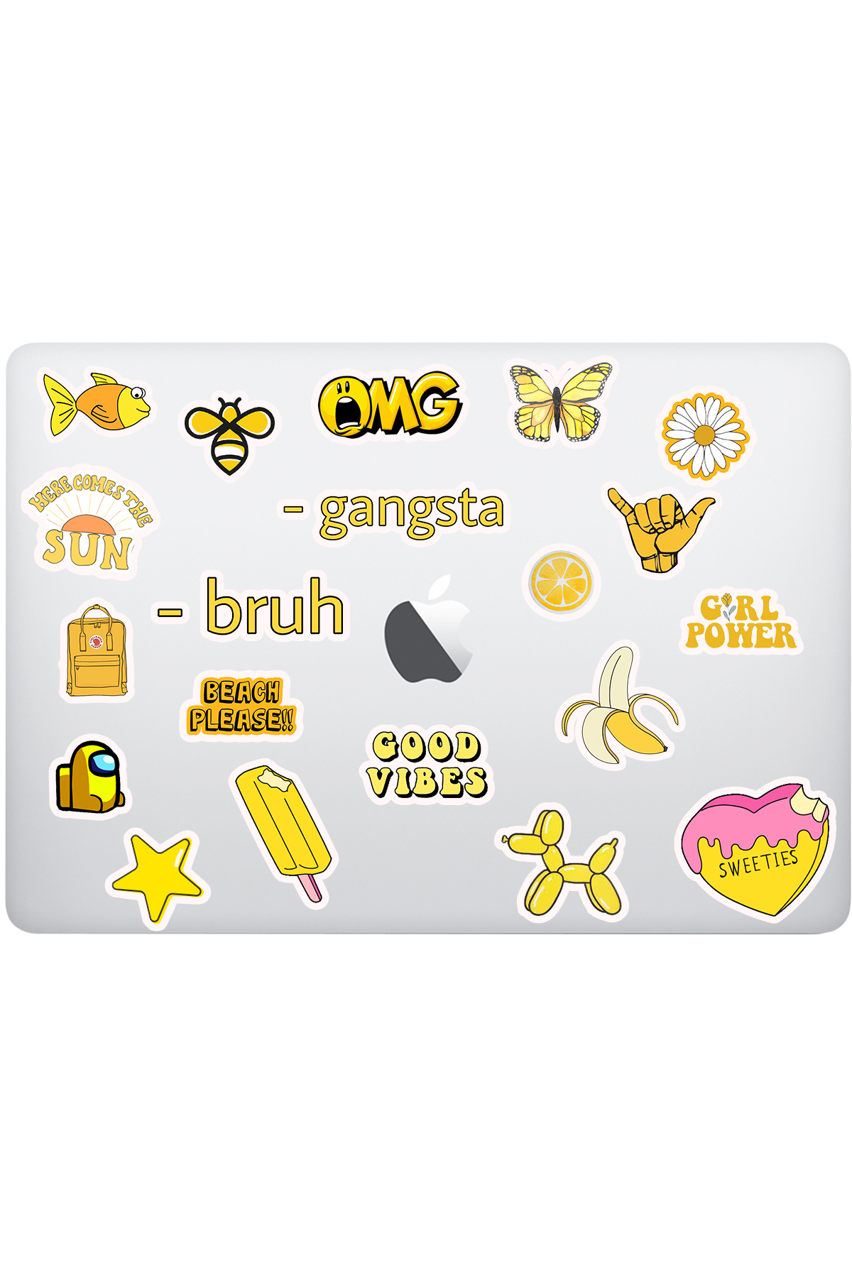 sarı temalı vsco laptop stciker seti sarı temalı vsco laptop stciker seti