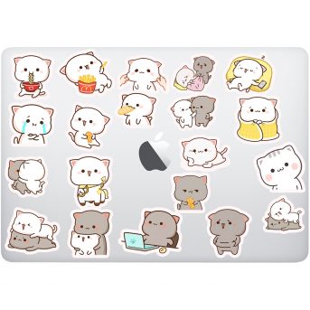 sevimli mochi cat sticker etiket seti