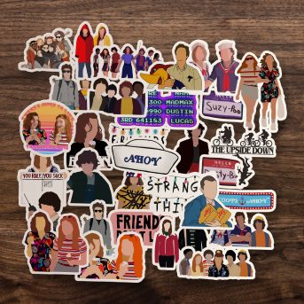 Stranger Things Sticker Seti Netflix temalı etiket