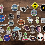 uzay ,uzaylı sticker paketi 30'lu laptop sticker etiket