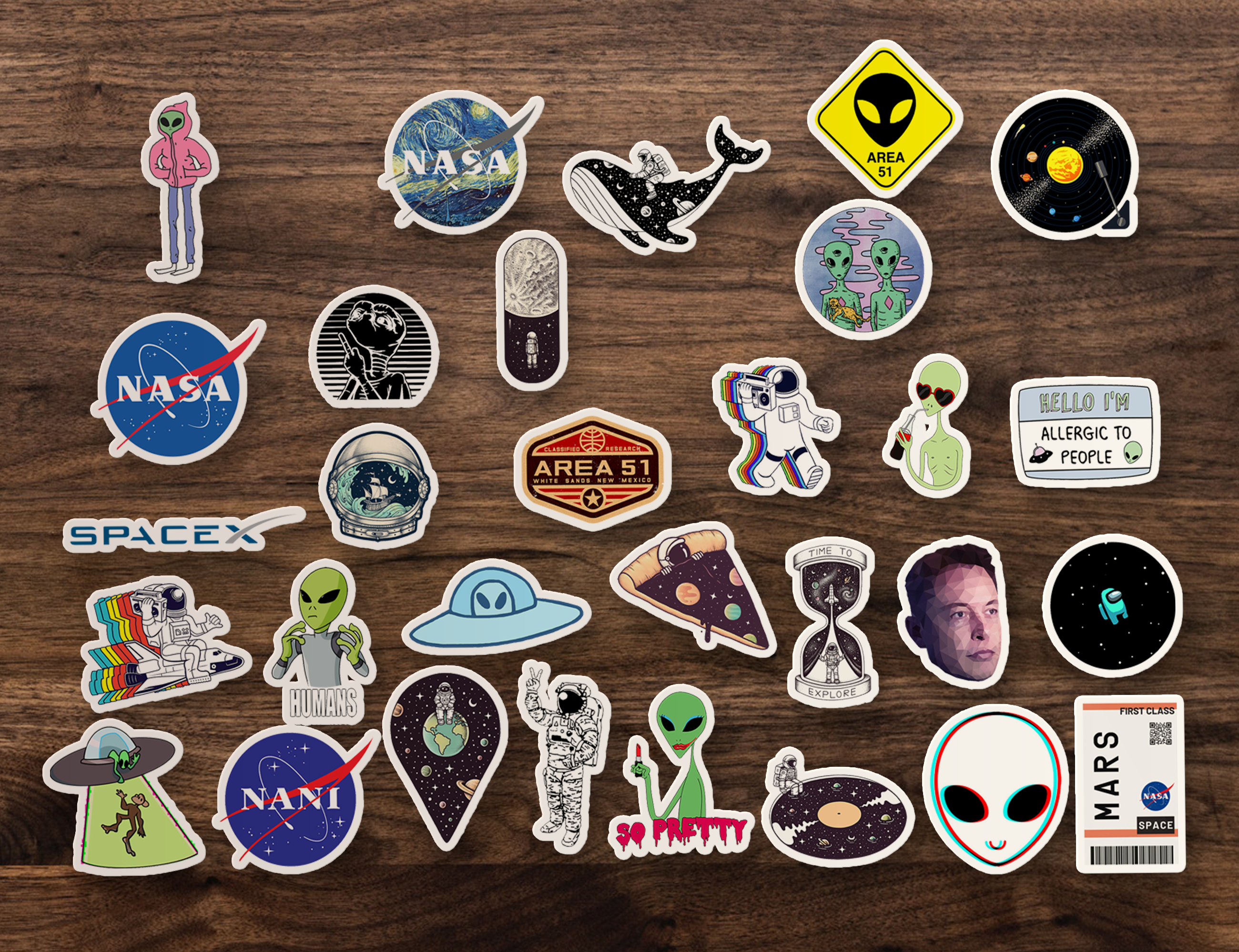 uzay ,uzaylı sticker paketi 30'lu laptop sticker etiket uzay ,uzaylı sticker paketi 30'lu laptop sticker etiket