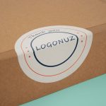 Kutu tasarım etiket, sipariş teşekkür çıkartması, ambalaj etiketi