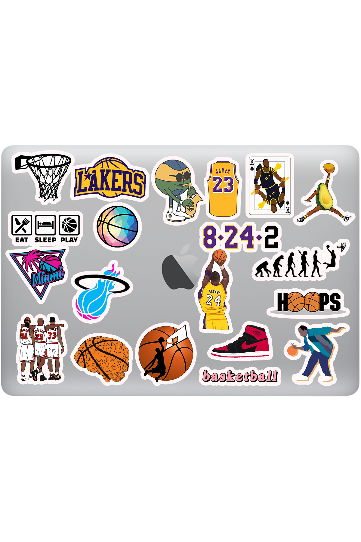 basketbol temalı laptop sticker seti basketbol temalı laptop sticker seti