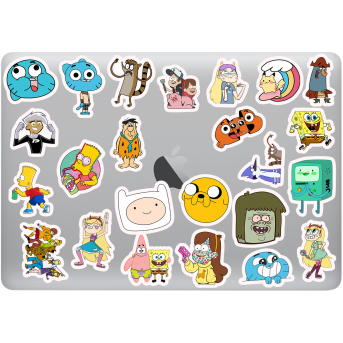 çocuklar için çizgi film sticker seti