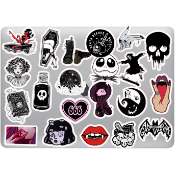 gothic goth sticker paketi