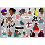 hiphop rap sticker seti 2