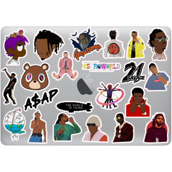 hiphop rap sticker seti 2