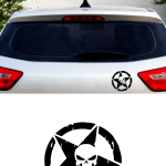 2 Adet Army Star Kuru Kafa Askeri Yıldız Off Road Sticker Araba 2