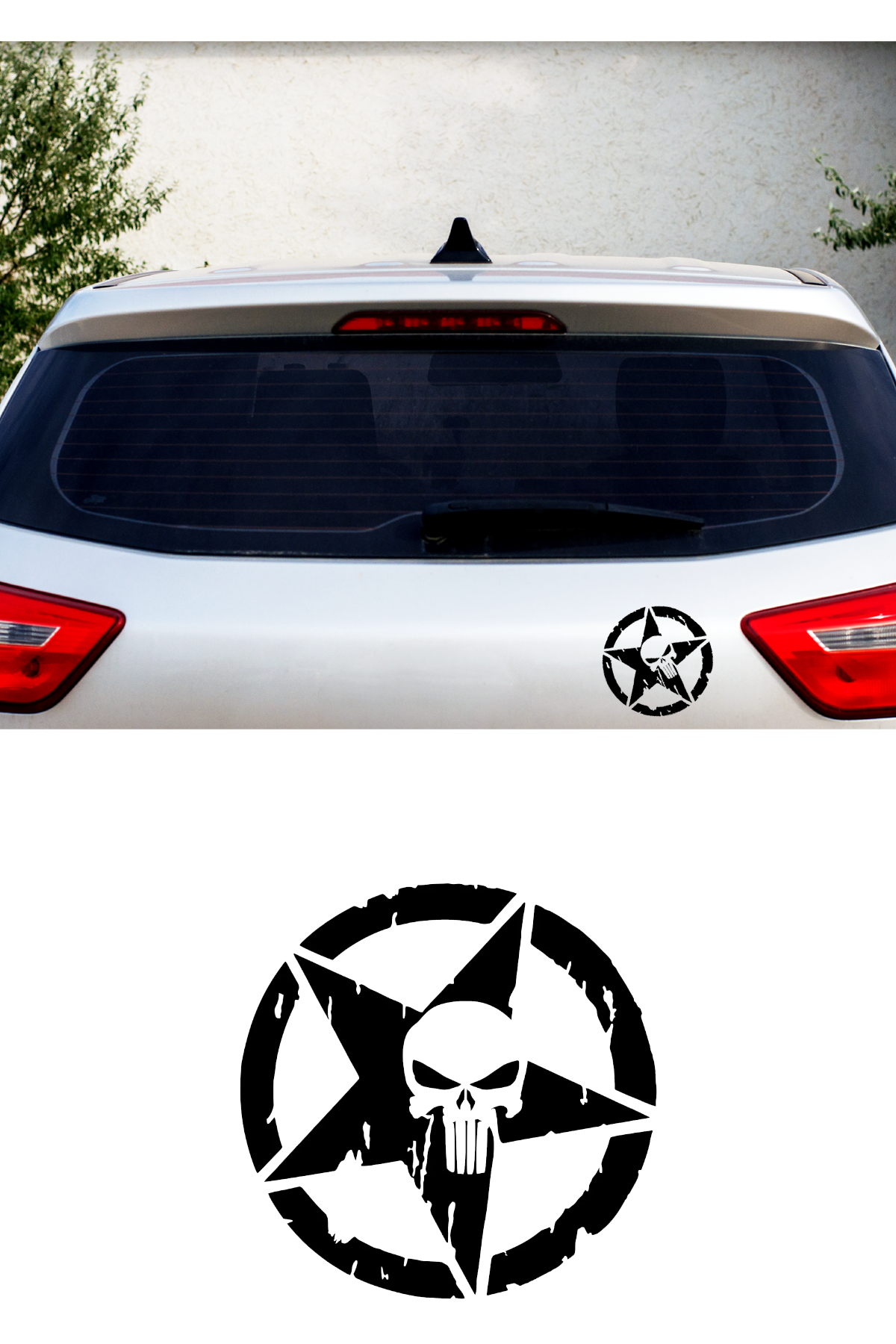 2 Adet Army Star Kuru Kafa Askeri Yıldız Off Road Sticker Araba 2