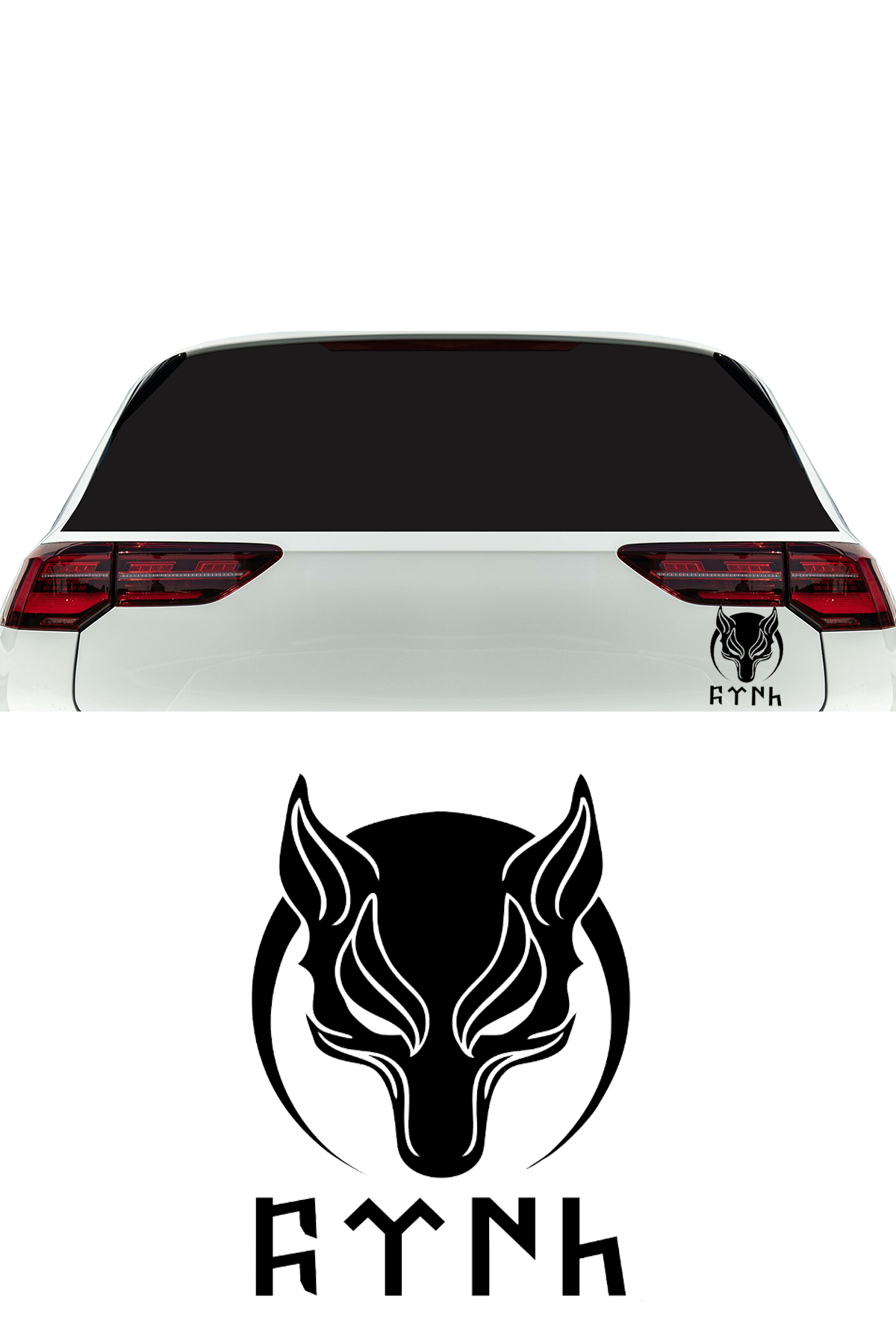Börü ve Göktürk Oto Sticker Araba Cam Sticker 2
