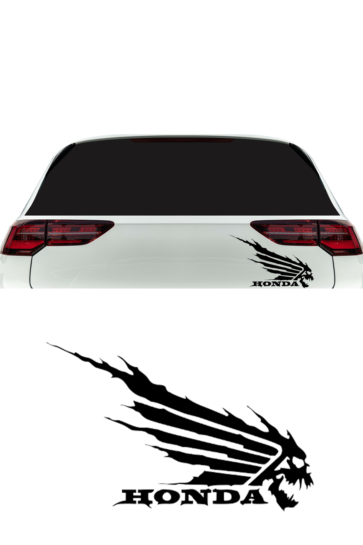 Honda Kuru Kafa Oto Sticker Cam Sticker 2