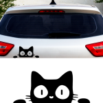 Kedi Bagajdan Bakan Kedi Sticker Araba Oto Araba