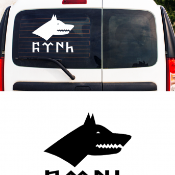Kurt ve Göktürkçe Türk Sticker Oto Sticker Araba Sticker 1