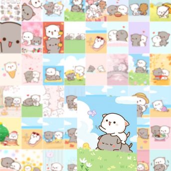 mochi cat mini poster seti