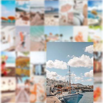 deniz kum ve plaj temalı poster seti